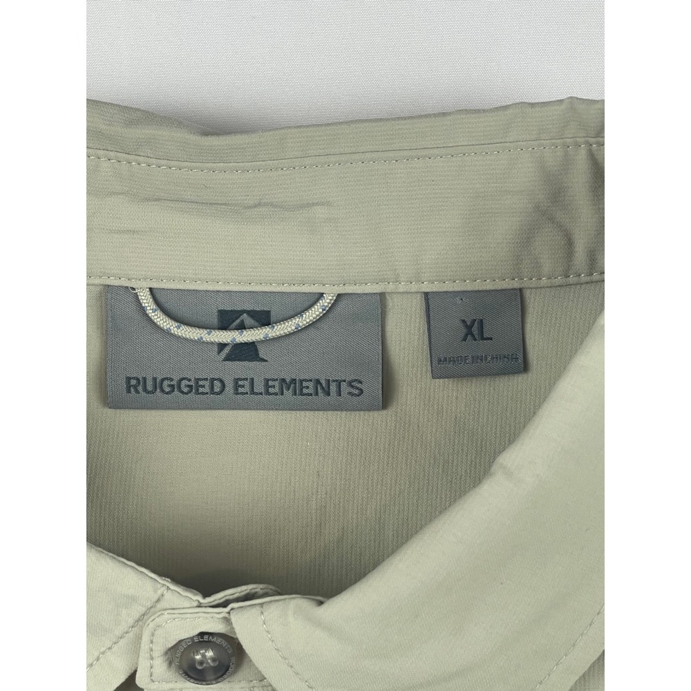 Rugged Elements Men's Khaki/Pale Green LS Utility Work Shirt Size XL 00827 - Picture 3 of 13